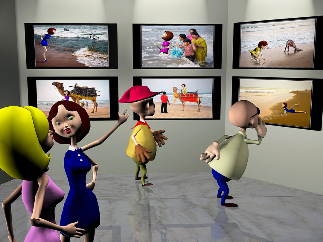 Alien Exhibition - composite of photograph and 3D