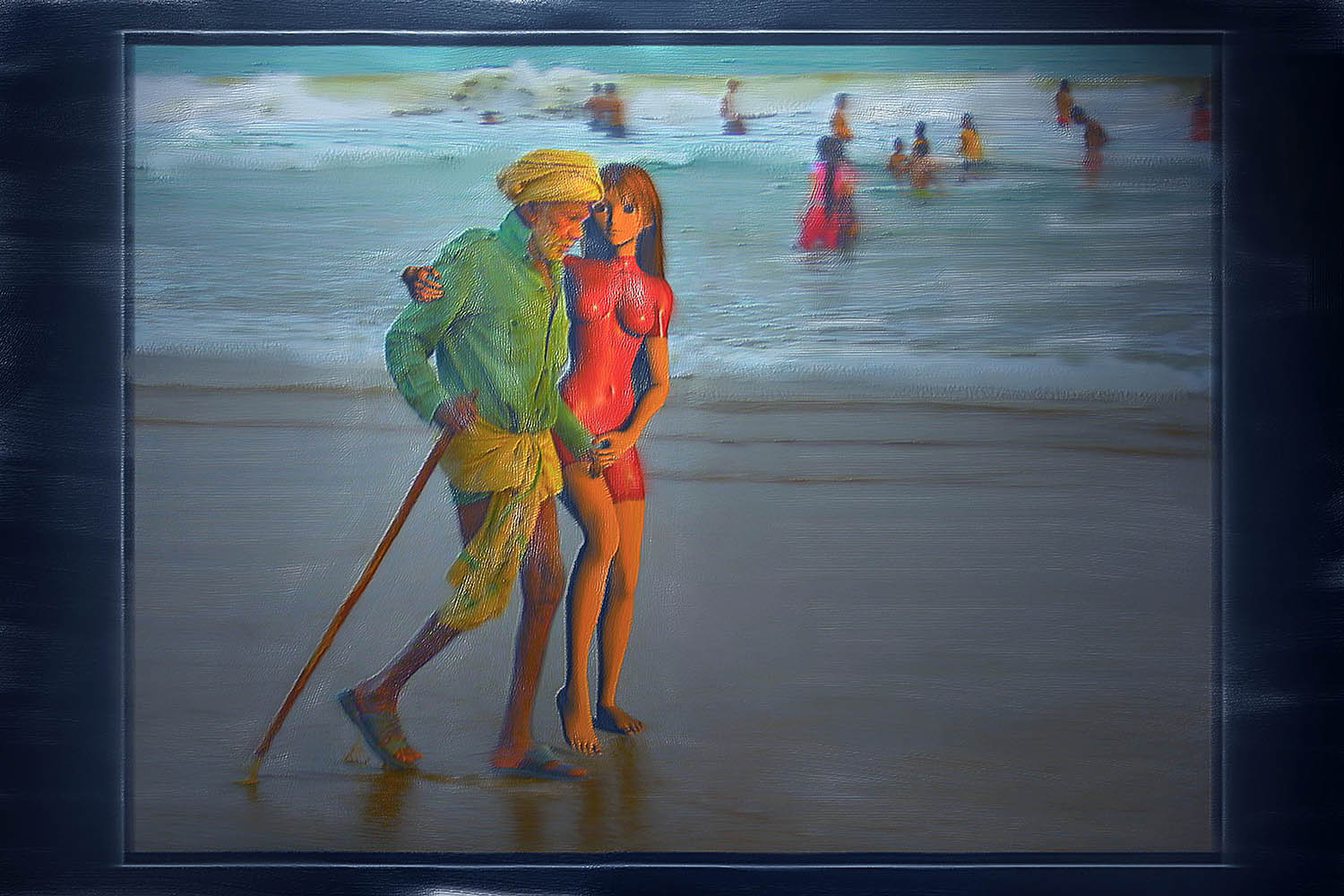 Helping hand - composite of photograph and 3D