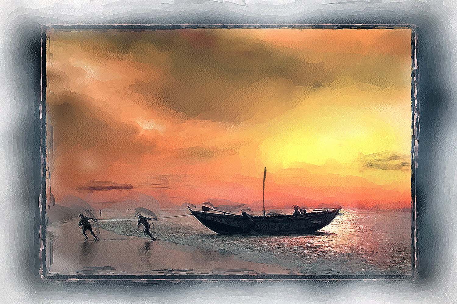 Pull to shore - Digital Painting