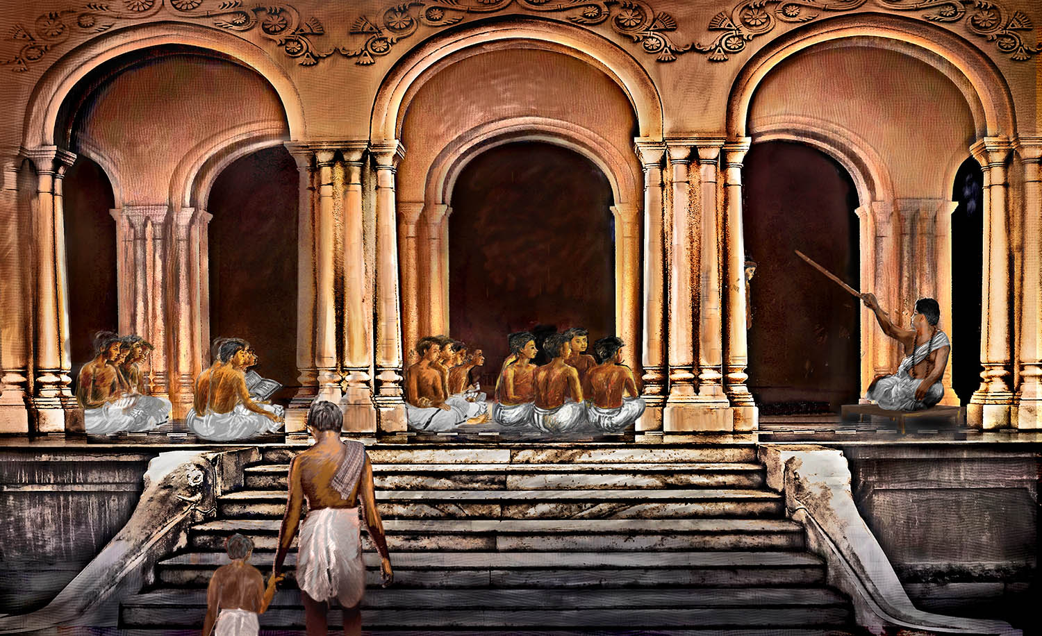 The Indian Toll - composite of photograph and digital painting